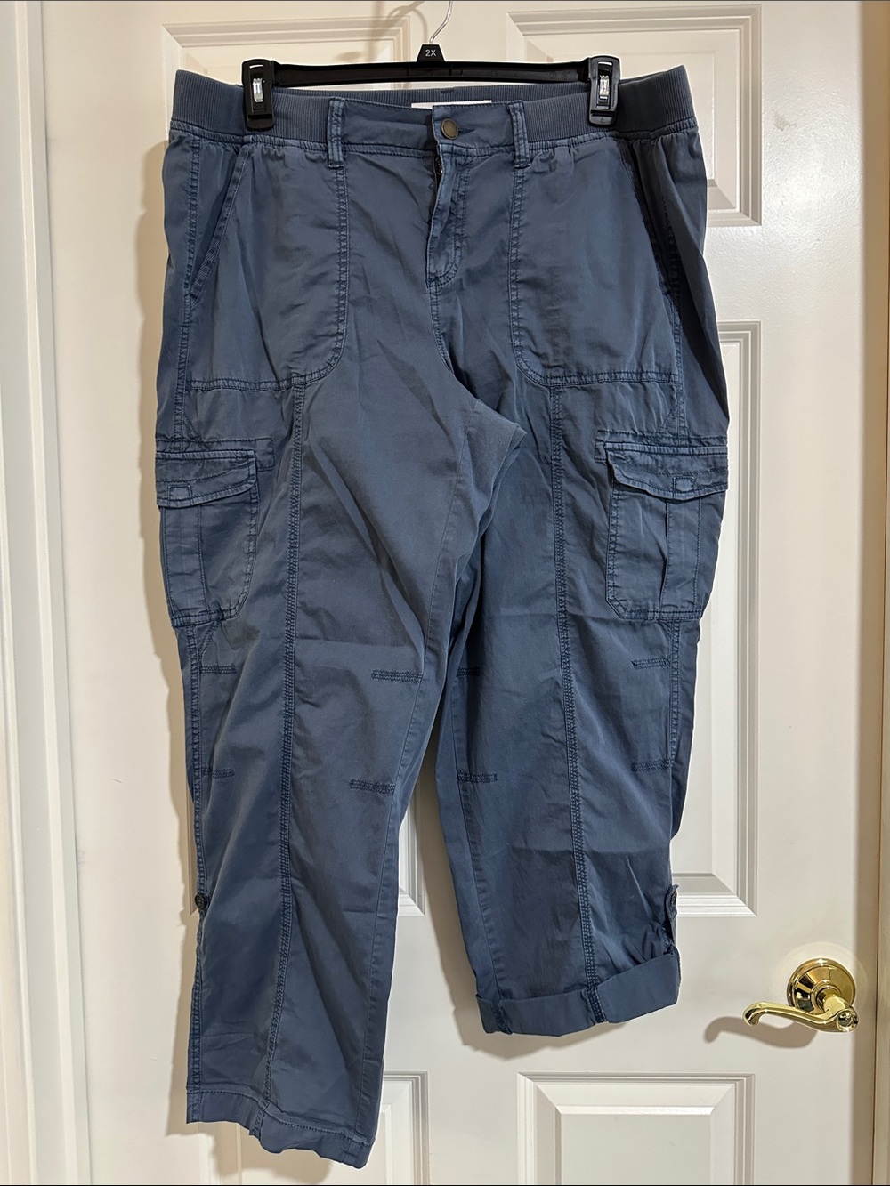 Sonoma Convertible Cargo Pants, Women’s 18W Blue Roll Tab Like New